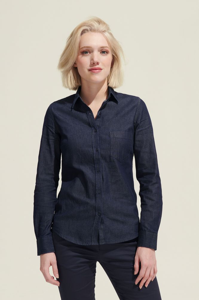 Рубашка женская Barry Women, синяя (деним), XS