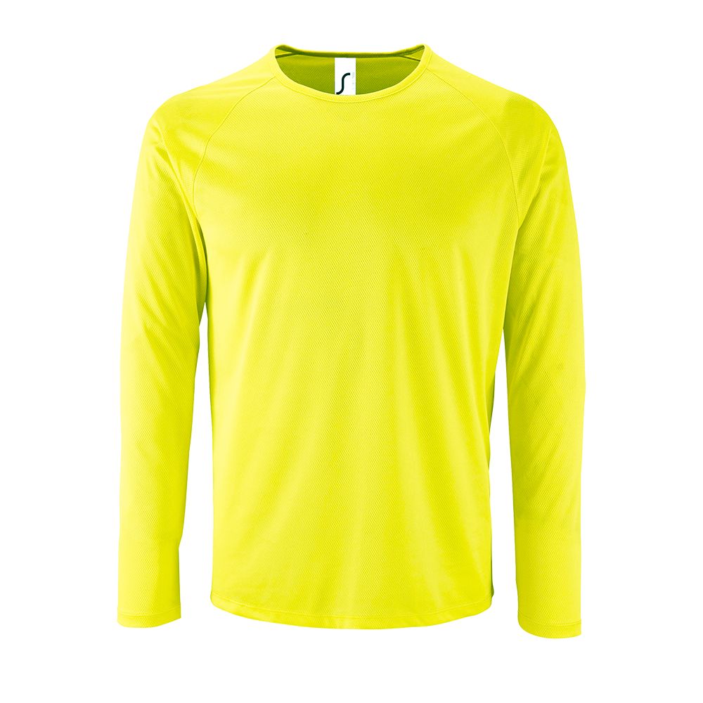 Футболка с длинным рукавом Sporty LSL Men, желтый неон, S