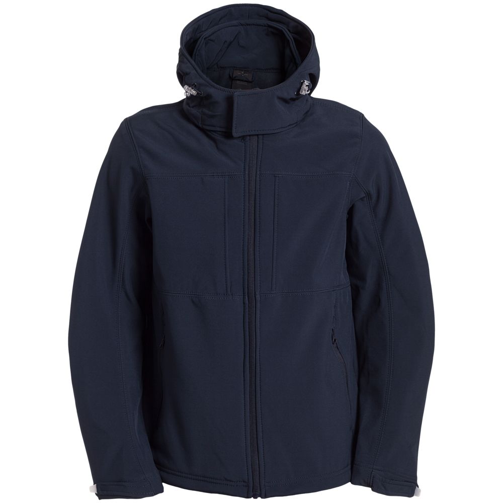 Куртка мужская Hooded Softshell, темно-синяя, S