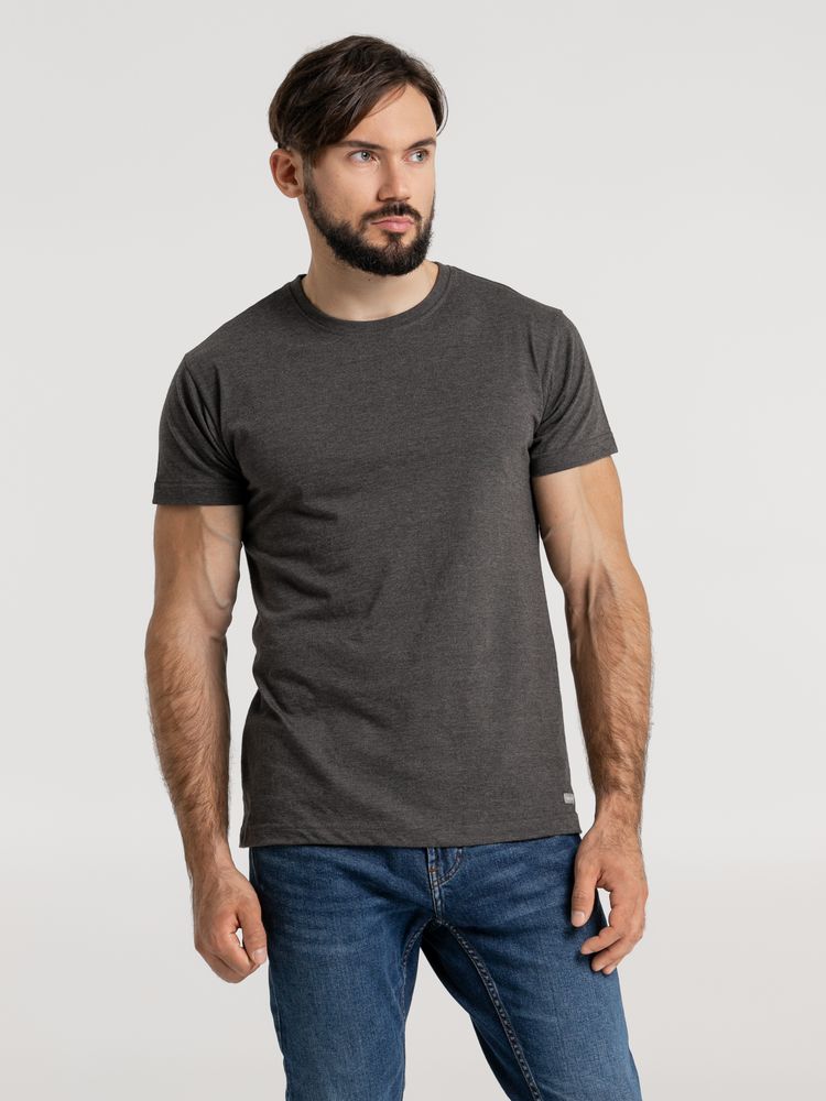 Футболка унисекс Firm Wear, черный меланж, S