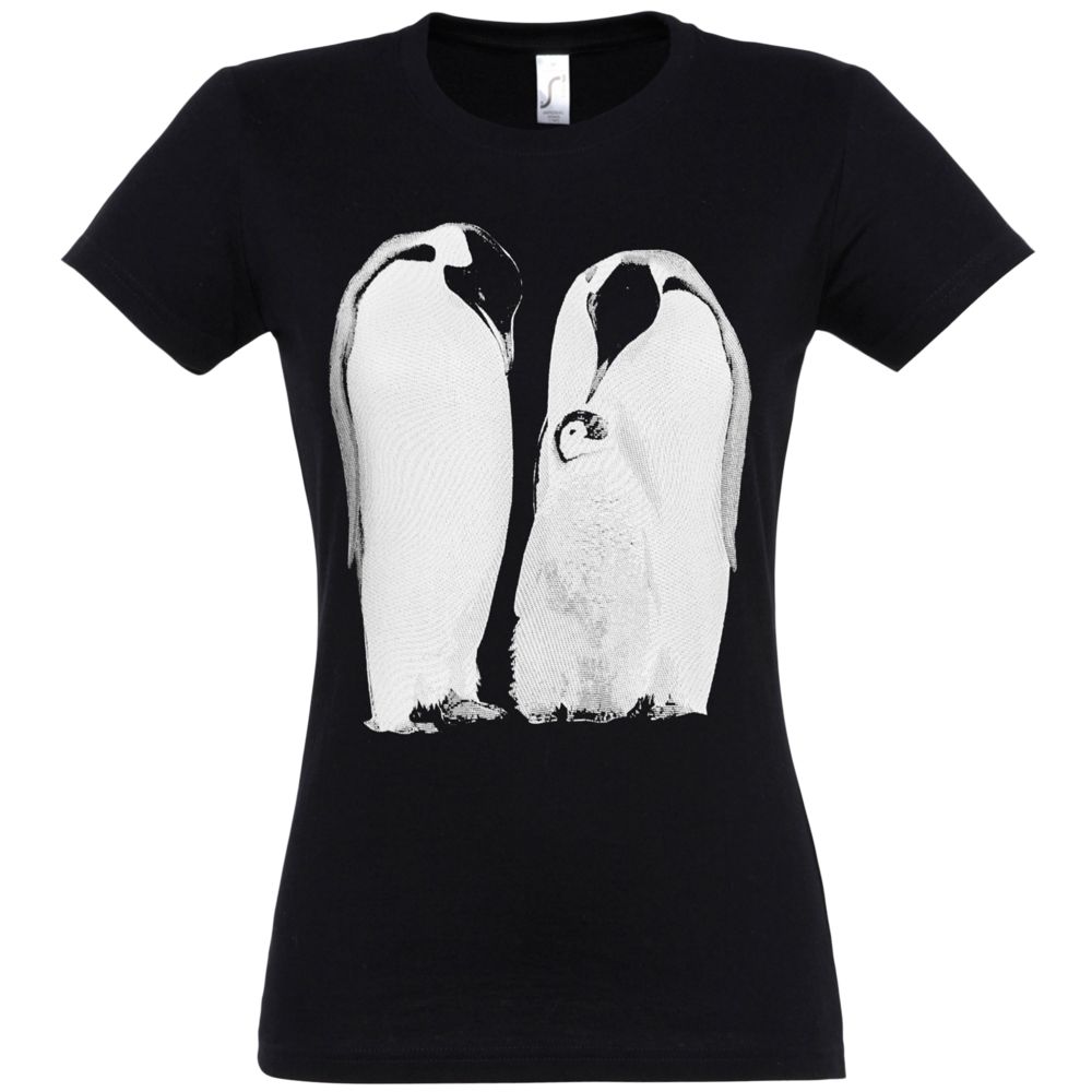 Футболка женская Like a Penguin, черная, S