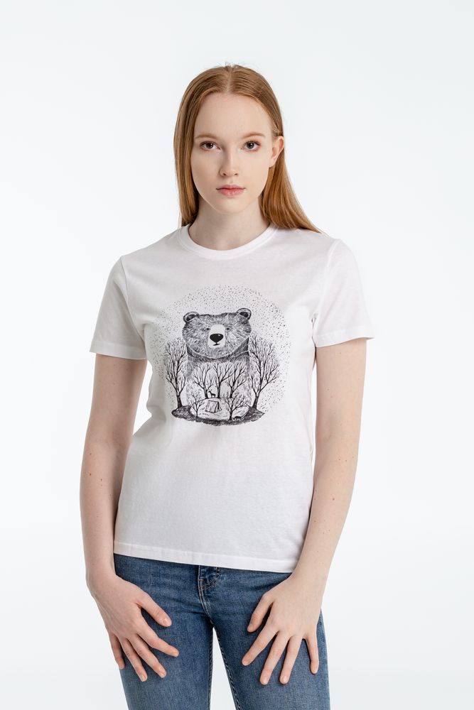 Футболка женская Bear, белая, S