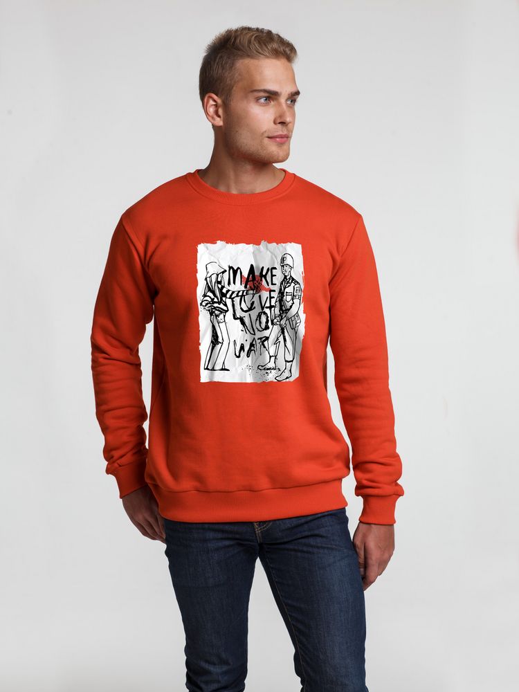 Толстовка Make Love, красная, S