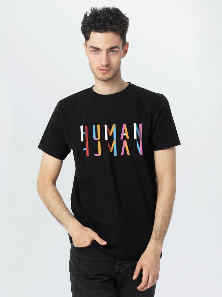 Футболка Human, черная, S