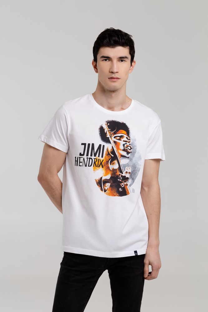 Футболка «Меламед. Jimi Hendrix», белая, XXL