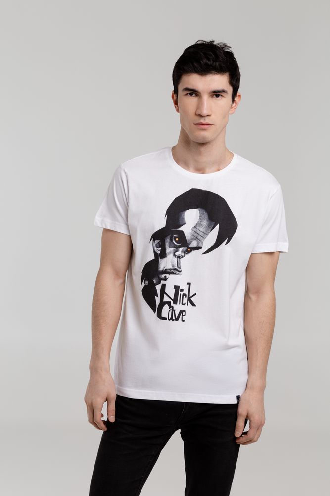 Футболка «Меламед. Nick Cave», белая, S
