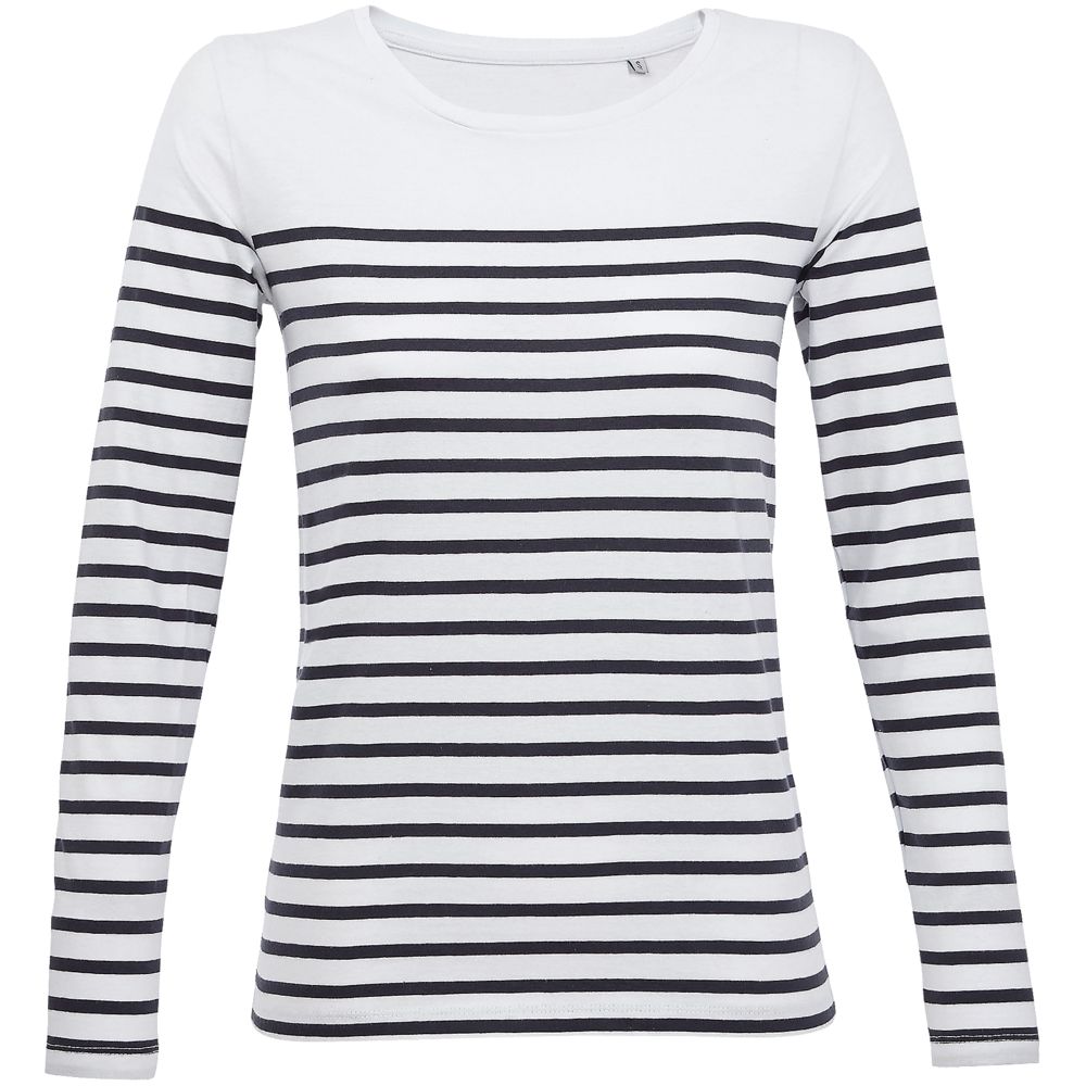 Футболка женская с длинным рукавом Matelot LSL Women, белая с синим, S