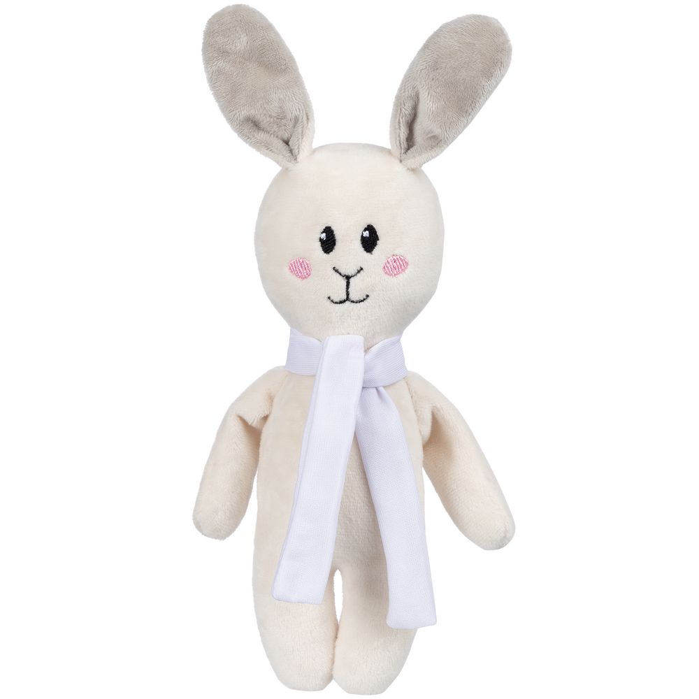 Мягкая игрушка Beastie Toys, заяц с шарфом, Мягкая игрушка Beastie Toys, заяц с белым шарфом