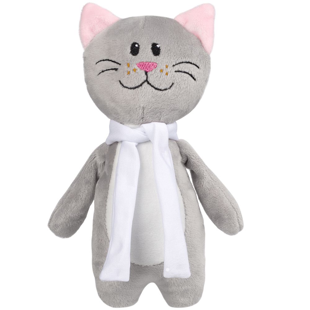 Мягкая игрушка Beastie Toys, котик с шарфом, Мягкая игрушка Beastie Toys, котик с белым шарфом