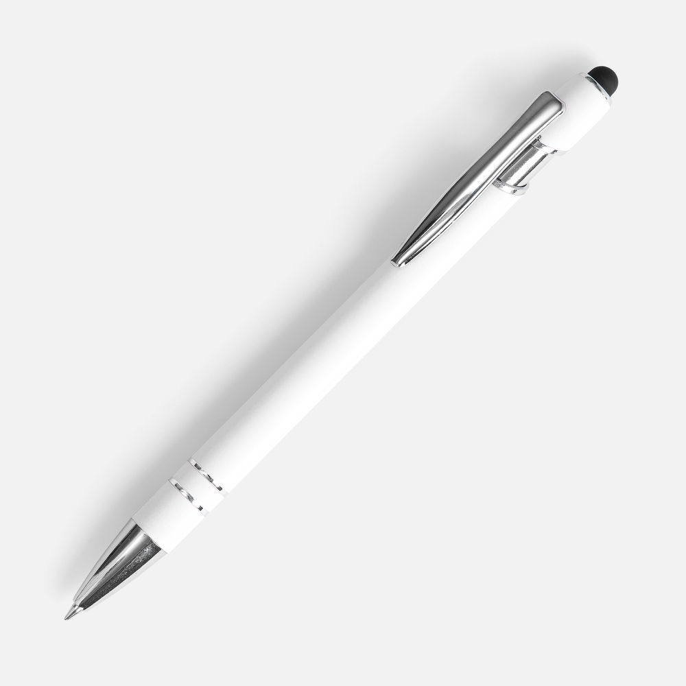 Ручка шариковая Pointer Soft Touch со стилусом, белая