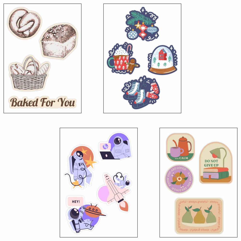 Стикерпаки на заказ, Объемные наклейки под смолой Sticker Pack на заказ
