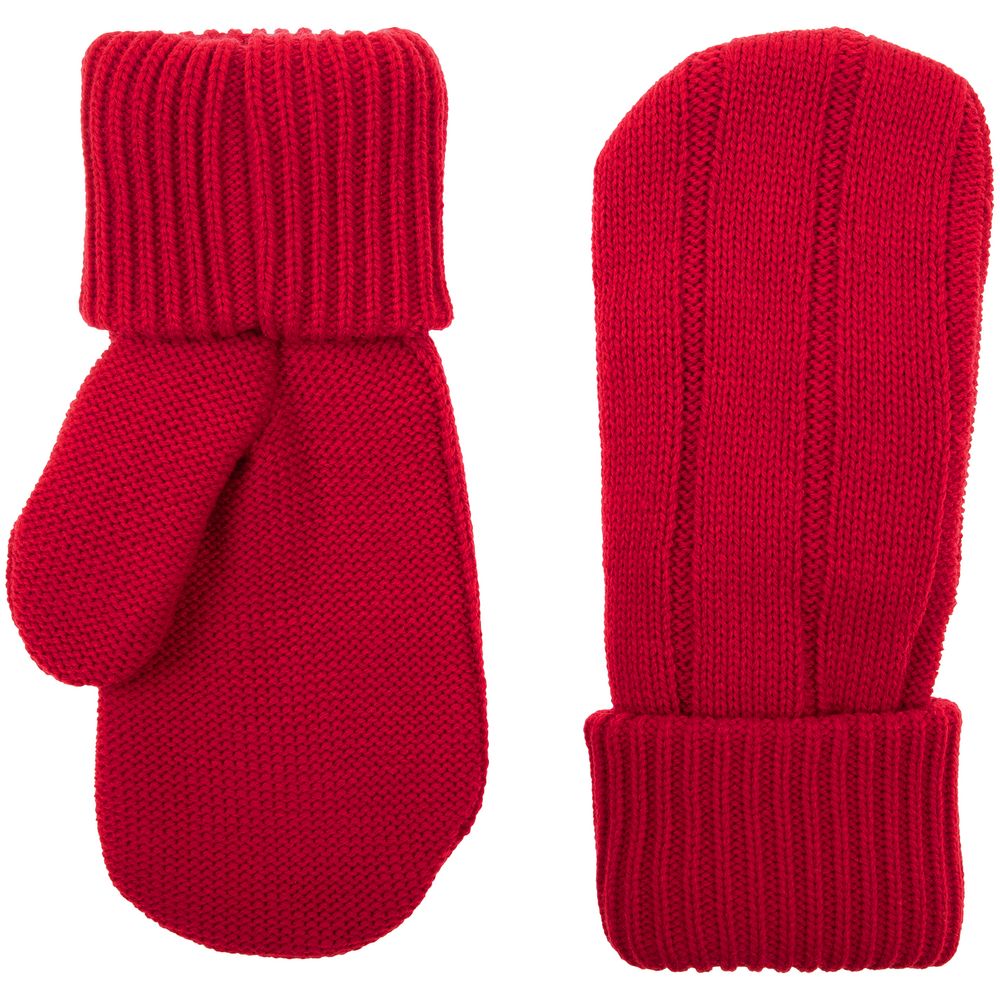 Варежки Knit Beat, белые (молочные), S/M