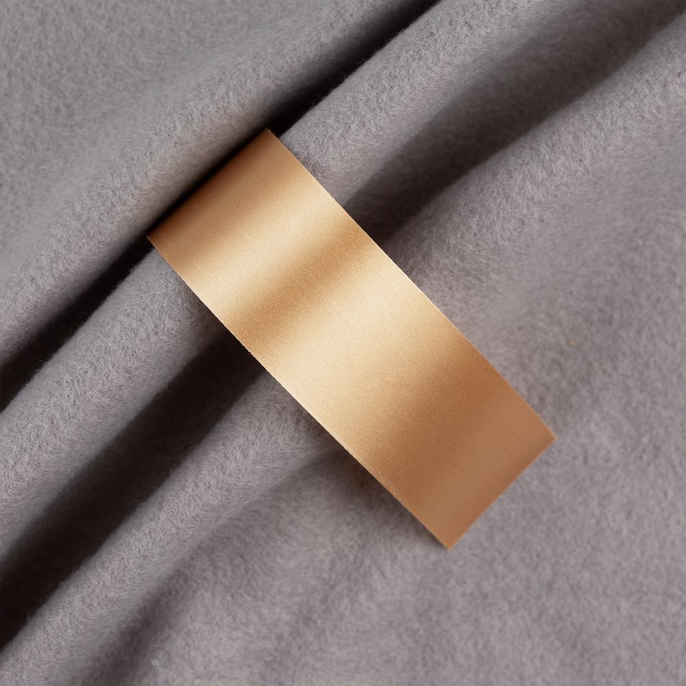 Лента сатиновая Satin 35 S, бежевая, 30 см