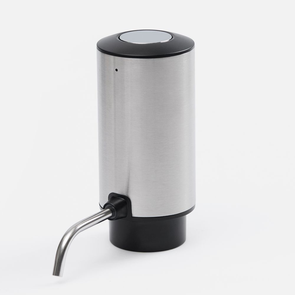 Электрический аэратор-дозатор для вина Tuoretta, металлический на подставке, Электрический аэратор-дозатор для вина Tuoretta, серебристый