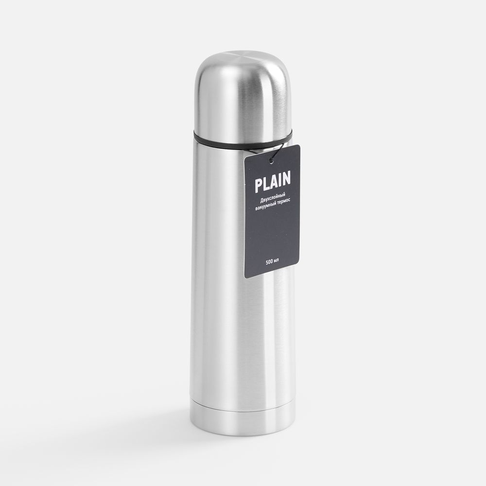 Термос Plain 500 ver. 2, Термос Plain 500, ver.2, серебристый