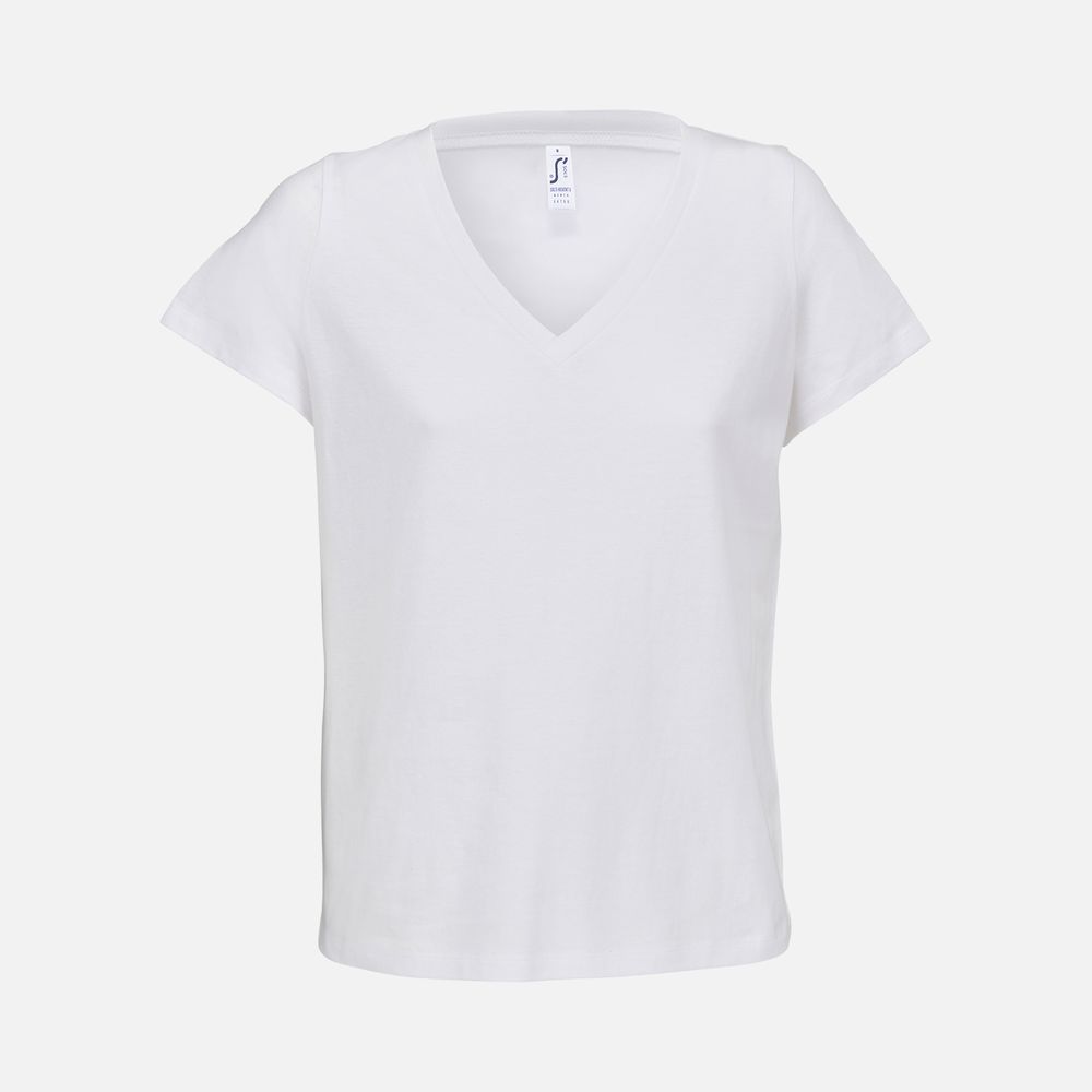Футболка женская Regent Women с V-образным вырезом, белая, XS