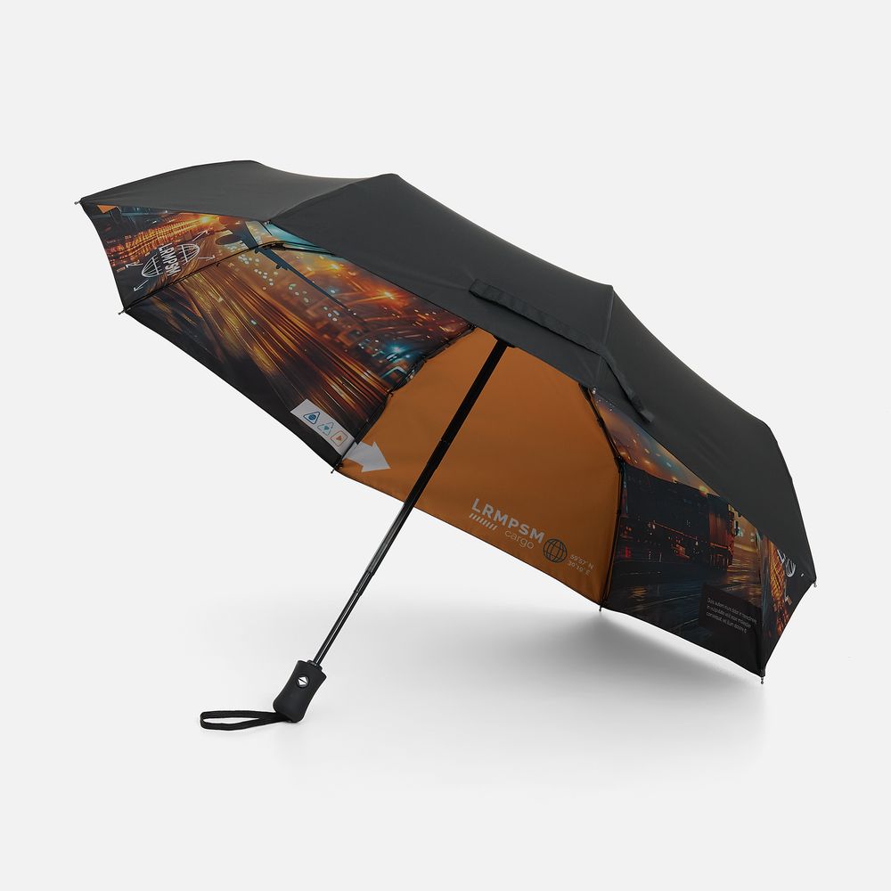 Зонт складной Monsoon с запечаткой купола изнутри на заказ, Зонт складной Monsoon с полной запечаткой купола изнутри на заказ