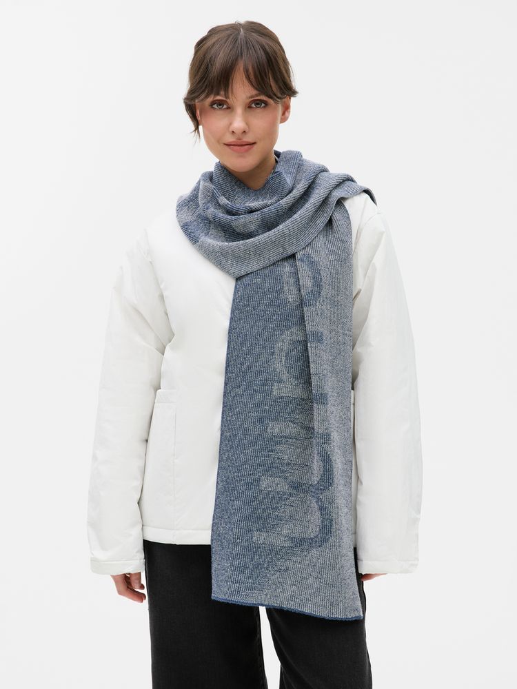 Шарф Denim полушерсть, XL, Шарф Denim XL на заказ, полушерсть