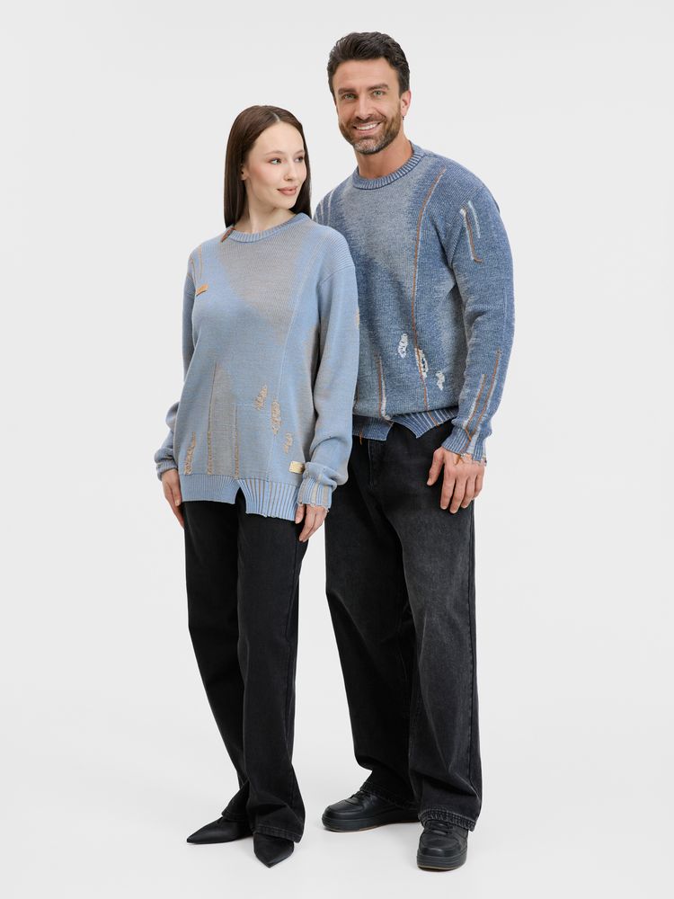 Джемпер Denim свободного силуэта, полушерсть, Джемпер Denim на заказ, полушерсть, XS